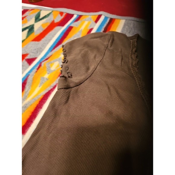 Talbots Top Womens Petite Green Scalloped Neckline Pima Cotton Casual - Picture 6 of 11